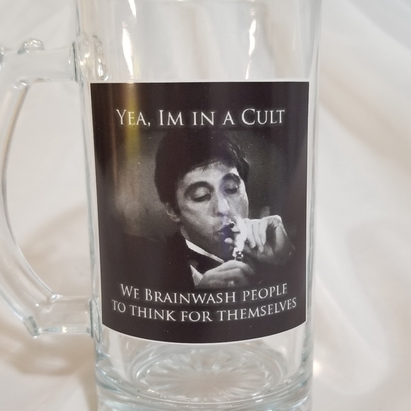 NEW Black and white Meme Mug "Yea, I'm In a Cult" - Picture 2 of 8